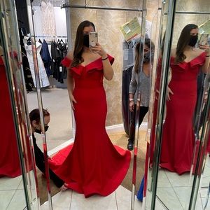 Janique Red Evening Gown